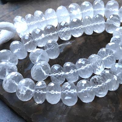 Quartz, Frosted, Rondelle, 10 mm