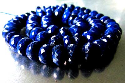 Lapis, Rondelle, Dk Blue