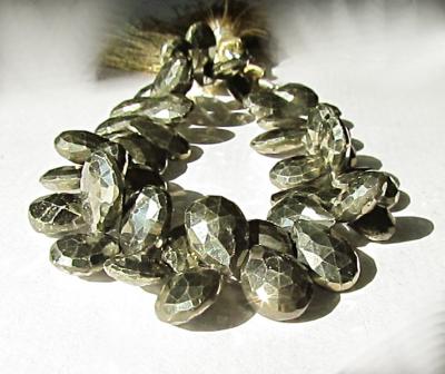 Pyrite, Natural, Pear, LG,