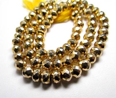 Pyrite, Gold, Rondelle