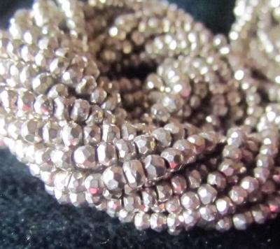 Pyrite, Silver, Rondelle, Small