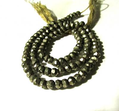 Pyrite, Gold, Rondelle, Sm, Natural