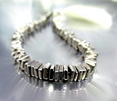 Pyrite, Silver, Square, Plated