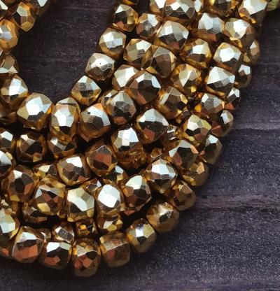 Pyrite, Gold, Cube, 6 mm