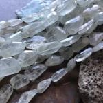 Aquamarine, Blue, Flat Slice, 12 mm
