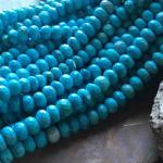 Turquoise, Rondelle, 7 mm
