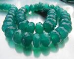 Onyx, Green, Rondelle, 9 mm