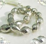 Pyrite, Silver, Drop, Center Drill