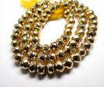 Pyrite, Gold, Rondelle