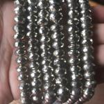 Pyrite, Silver, Rondelle Large 
